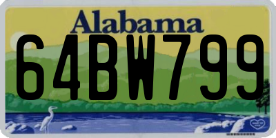 AL license plate 64BW799