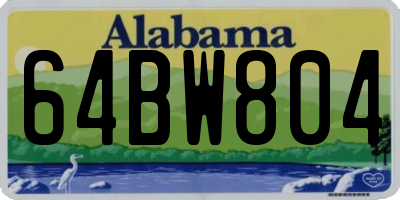 AL license plate 64BW804