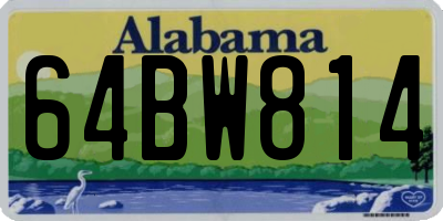 AL license plate 64BW814