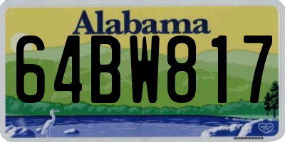 AL license plate 64BW817