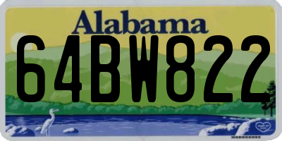 AL license plate 64BW822