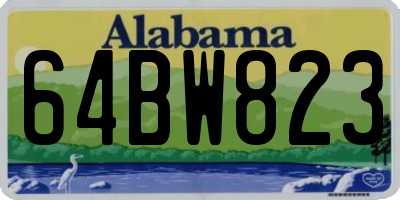 AL license plate 64BW823