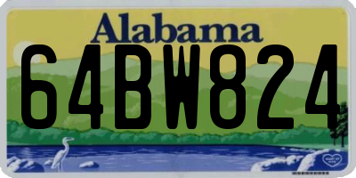 AL license plate 64BW824