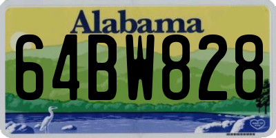 AL license plate 64BW828