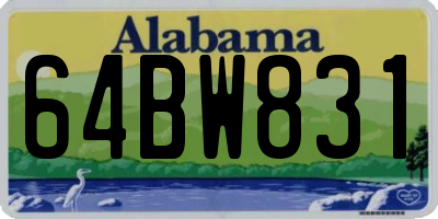 AL license plate 64BW831