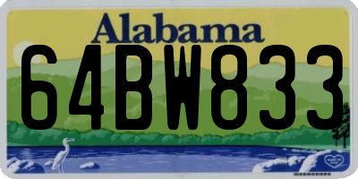 AL license plate 64BW833