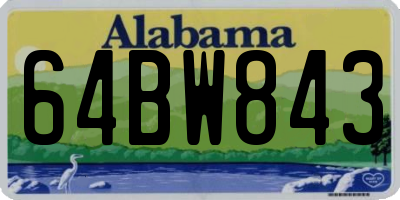 AL license plate 64BW843