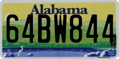 AL license plate 64BW844
