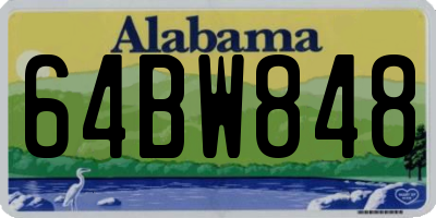 AL license plate 64BW848