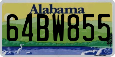 AL license plate 64BW855