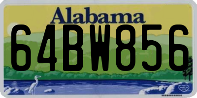 AL license plate 64BW856