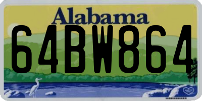 AL license plate 64BW864