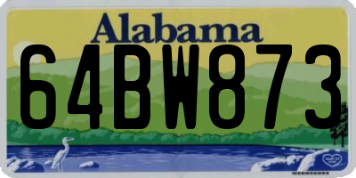 AL license plate 64BW873