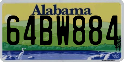 AL license plate 64BW884
