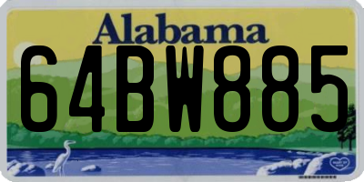 AL license plate 64BW885