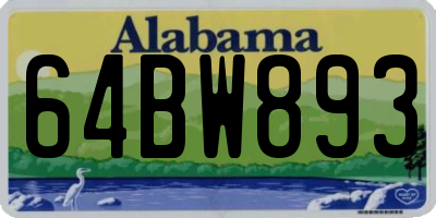 AL license plate 64BW893