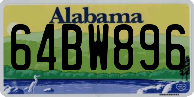 AL license plate 64BW896