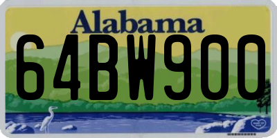 AL license plate 64BW900