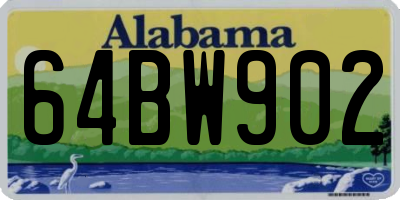 AL license plate 64BW902