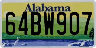 AL license plate 64BW907