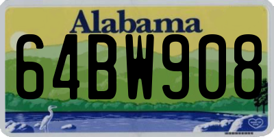 AL license plate 64BW908