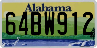 AL license plate 64BW912