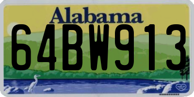 AL license plate 64BW913