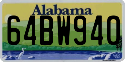 AL license plate 64BW940