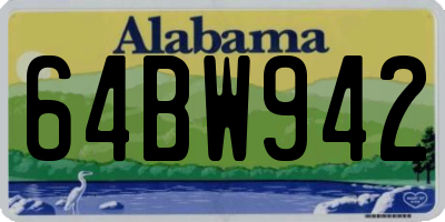 AL license plate 64BW942
