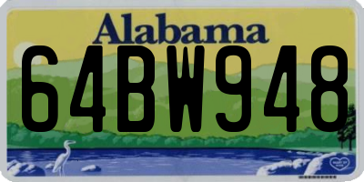 AL license plate 64BW948