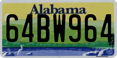AL license plate 64BW964
