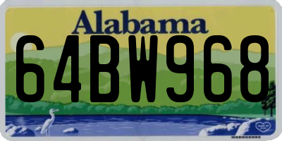 AL license plate 64BW968
