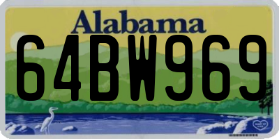 AL license plate 64BW969