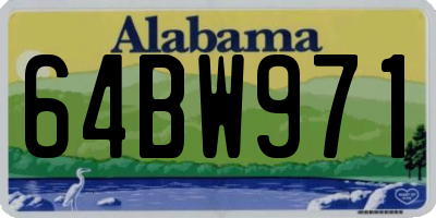 AL license plate 64BW971
