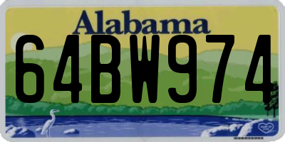 AL license plate 64BW974
