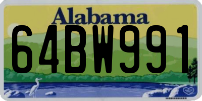 AL license plate 64BW991