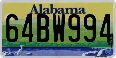 AL license plate 64BW994