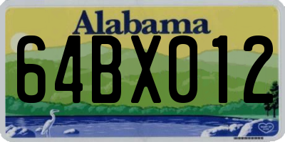 AL license plate 64BX012