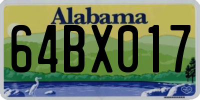 AL license plate 64BX017