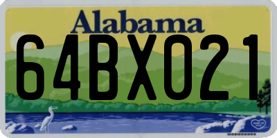 AL license plate 64BX021