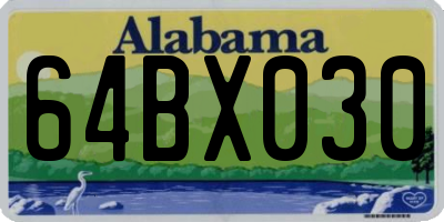 AL license plate 64BX030