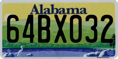AL license plate 64BX032