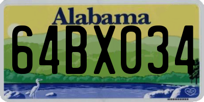 AL license plate 64BX034