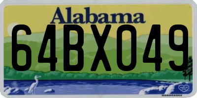 AL license plate 64BX049