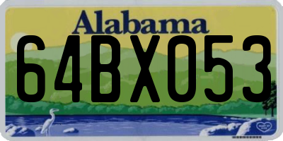 AL license plate 64BX053