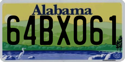 AL license plate 64BX061