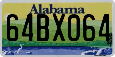 AL license plate 64BX064