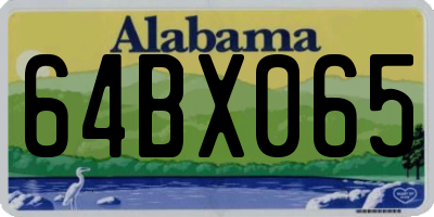 AL license plate 64BX065