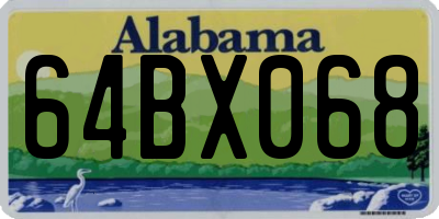 AL license plate 64BX068