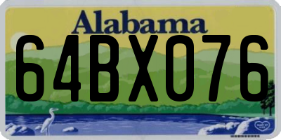 AL license plate 64BX076